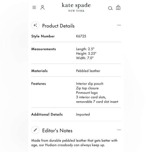 Hudson Double Zip Crossbody - Picture 9 of 9